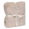 Plaid Fourrure en Polyester métallisé beige - 130x180cm