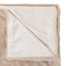 Plaid Fourrure en Polyester métallisé beige - 130x180cm