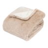 Plaid Fourrure en Polyester métallisé beige - 130x180cm