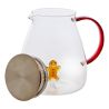 Théière Nelya en verre et en inox - Gingerman ou Sapin ou Sucre d'orge ou Couronne de Noël