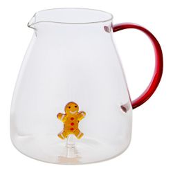 Théière Nelya en verre et en inox - Gingerman ou Sapin ou Sucre d'orge ou Couronne de Noël