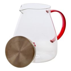 Théière Nelya en verre et en inox - Gingerman ou Sapin ou Sucre d'orge ou Couronne de Noël