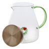 Théière Nelya en verre et en inox - Gingerman ou Sapin ou Sucre d'orge ou Couronne de Noël