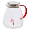Théière Nelya en verre et en inox - Gingerman ou Sapin ou Sucre d'orge ou Couronne de Noël