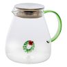 Théière Nelya en verre et en inox - Gingerman ou Sapin ou Sucre d'orge ou Couronne de Noël