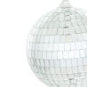 Boule de Noël en polystyrène - À facettes argentées - D10cm