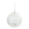 Boule de Noël en polystyrène - À facettes argentées - D10cm