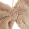 Suspension de Noël - Nœud fourrure Marron OU Beige - 15x23cm