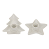 Bougeoir en céramique - Etoile OU Sapin - 13cm