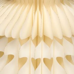 Sapin origami en papier écru - H180cm