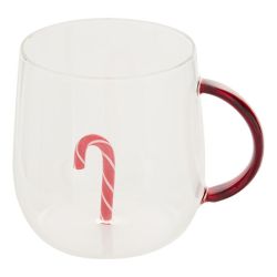 Mug de Noël en verre - Nelya Gingerman ou Sapin ou Sucre d'orge ou Couronne de Noël - 40cl