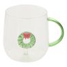 Mug de Noël en verre - Nelya Gingerman ou Sapin ou Sucre d'orge ou Couronne de Noël - 40cl