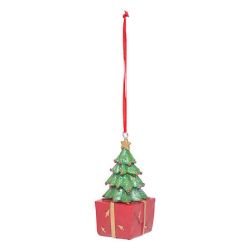 Suspension de Noël en résine - Cheval à bascule OU Bonhomme de neige OU Sapin Cadeau OU Ourson - H8.5cm