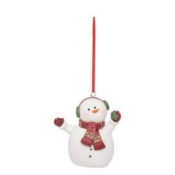 Suspension de Noël en résine - Cheval à bascule OU Bonhomme de neige OU Sapin Cadeau OU Ourson - H8.5cm