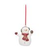 Suspension de Noël en résine - Cheval à bascule OU Bonhomme de neige OU Sapin Cadeau OU Ourson - H8.5cm