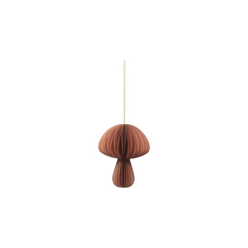 Suspension champignon origami en papier cuivre - 10cm