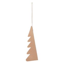 Suspension de Noël en papier - Sapin origami beige - 15cm