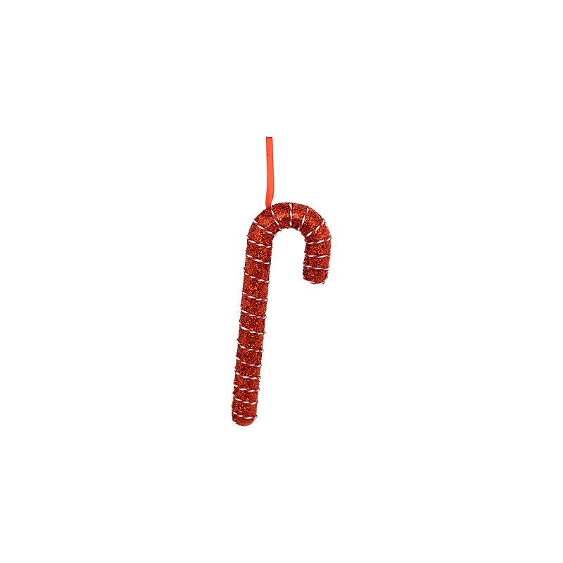 Suspension de Noël en polystyrène - Sucre d'orge rouge - H34cm