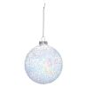 Boule de Noël en verre - Irisée avec picots - D10cm