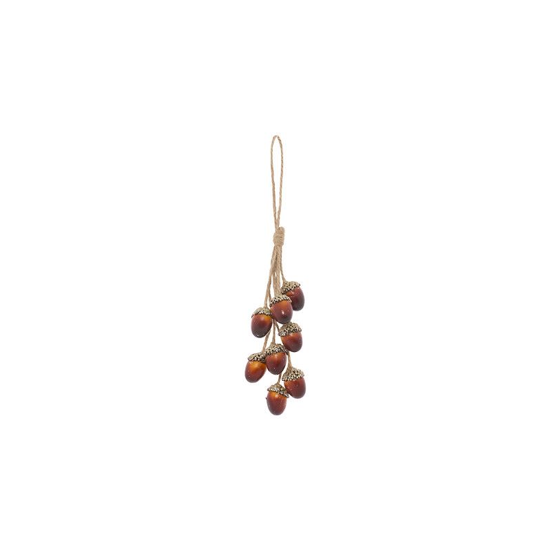 Suspension de Noël en bois - Gland en grappe - 8cm