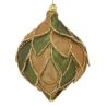 Suspension de Noël en polystyrène - Sujet pétales vert doré (Boule ou Goutte)- 8cm