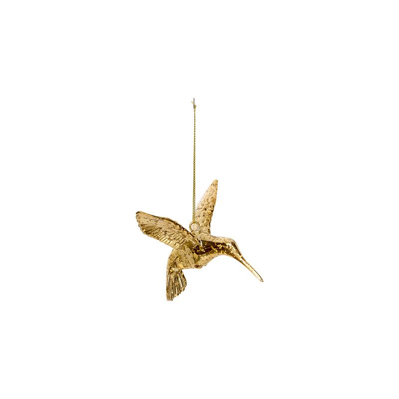Suspension de Noël - Colibri doré - 9cm