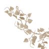 Guirlande de Noël en plastique - Petites feuilles dorées - 180cm