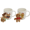 Coffret Mug de Noël 38cl avec peluche - Renne OU Gingerman