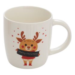 Coffret Mug de Noël 38cl avec peluche - Renne OU Gingerman