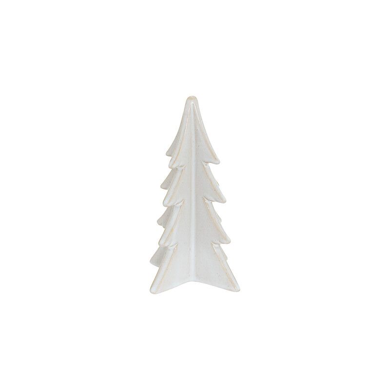 Sapin en céramique blanc - H14cm