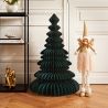 Sapin origami en papier vert - H90cm