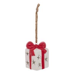 Suspension de Noël en céramique - Maison OU Cadeau - 7cm