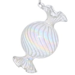 Suspension de Noël en verre - Sujet Bonbon - 9cm