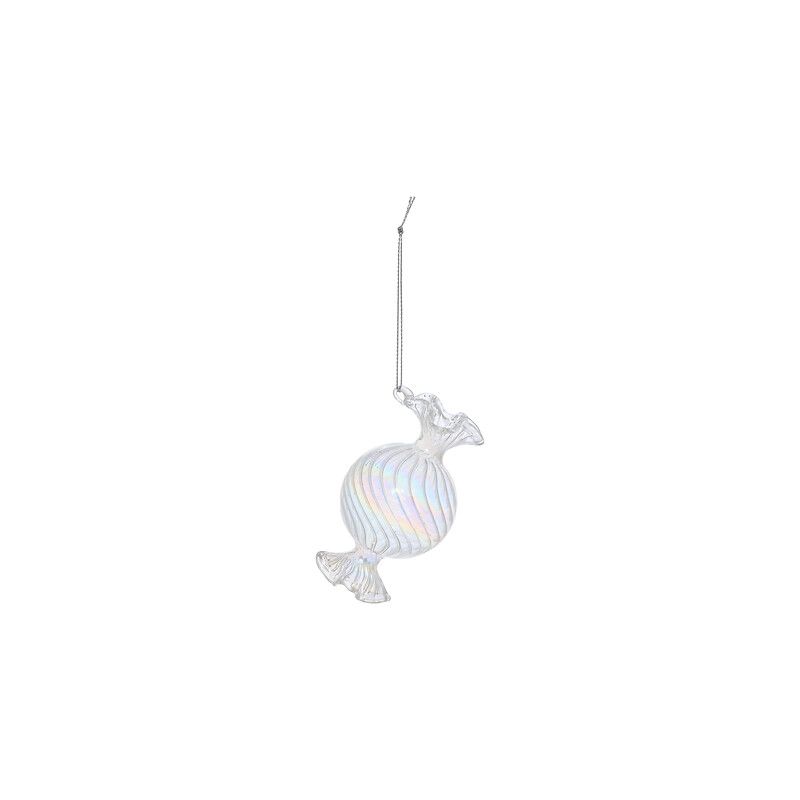 Suspension de Noël en verre - Sujet Bonbon - 9cm