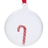 Boule de Noël en verre - Sucre d'orge - D8cm