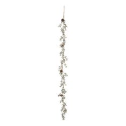 Guirlande de Noël en plastique - Feuillage et pomme de pin - 110cm