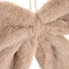 Suspension de Noël - Nœud fourrure Marron ou Beige - 20x63cm