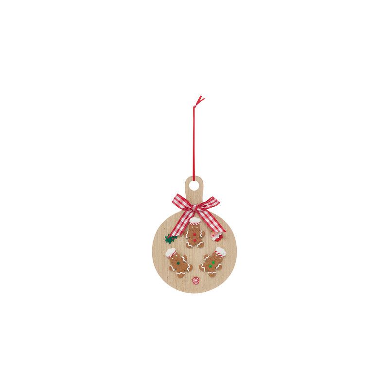 Suspension de Noël en bois - Planche Biscuits - 14cm