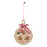 Suspension de Noël en bois - Planche Biscuits - 14cm