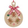 Suspension de Noël en bois - Planche Biscuits - 14cm