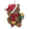 Suspension de Noël en résine - Ourson bonnet - 6cm