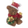 Suspension de Noël en résine - Ourson bonnet - 6cm