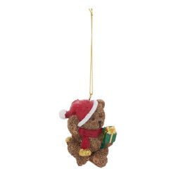 Suspension de Noël en résine - Ourson bonnet - 6cm