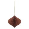 Suspension de Noël en papier - 6 Sujets marron et beige - 8cm