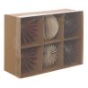 Suspension de Noël en papier - 6 Sujets marron et beige - 8cm