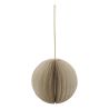 Suspension de Noël en papier - 6 Sujets marron et beige - 8cm