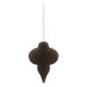Suspension de Noël en papier - 6 Sujets marron et beige - 8cm