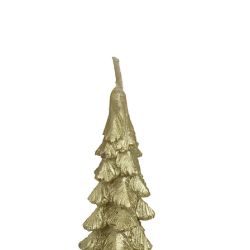 2 Bougies bâton - Sapin doré
