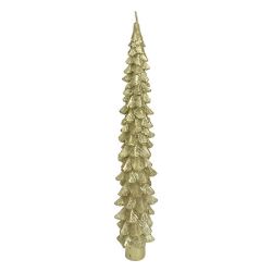 2 Bougies bâton - Sapin doré