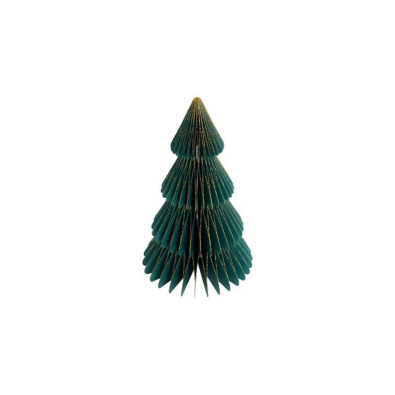 Sapin Origami en papier vert - H30cm